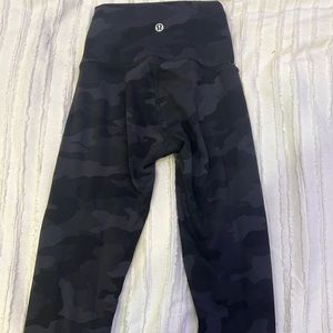 Lululemon wunder train high rise camo size 0